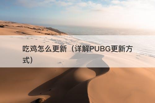吃鸡怎么更新（详解PUBG更新方式）