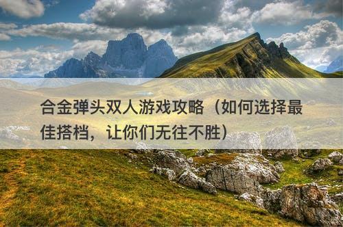 合金弹头双人游戏攻略（如何选择最佳搭档，让你们无往不胜）