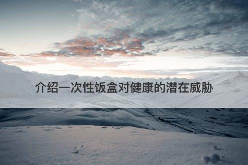 介绍一次性饭盒对健康的潜在威胁