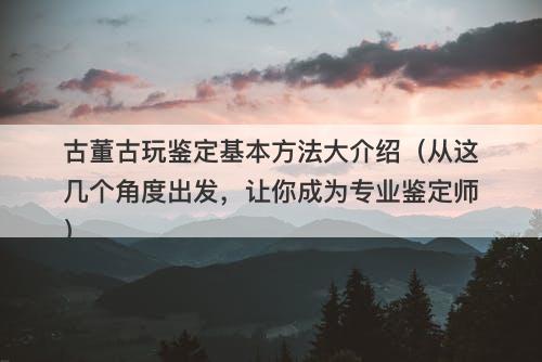 古董古玩鉴定基本方法大介绍（从这几个角度出发，让你成为专业鉴定师）