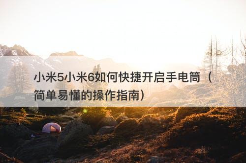 小米5小米6如何快捷开启手电筒（简单易懂的操作指南）
