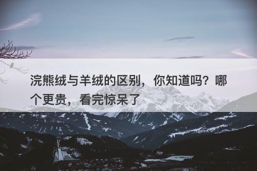 浣熊绒与羊绒的区别，你知道吗？哪个更贵，看完惊呆了