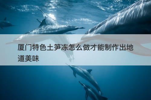 厦门特色土笋冻怎么做才能制作出地道美味