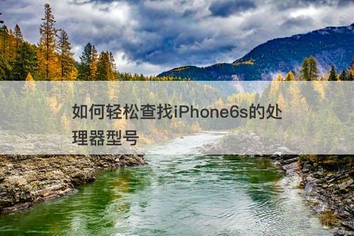如何轻松查找iPhone6s的处理器型号
