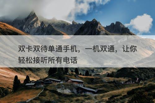 双卡双待单通手机，一机双通，让你轻松接听所有电话