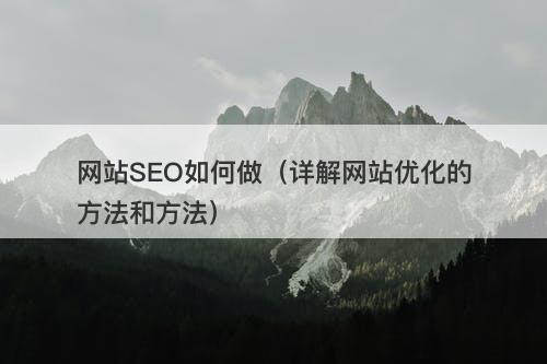 网站SEO如何做（详解网站优化的方法和方法）