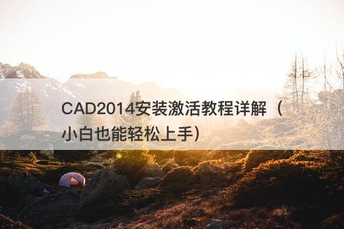 CAD2014安装激活教程详解（小白也能轻松上手）