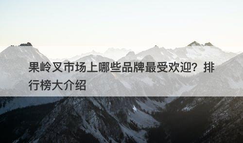 果岭叉市场上哪些品牌最受欢迎？排行榜大介绍