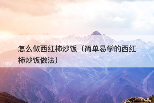 怎么做西红柿炒饭(简单易学的西红柿炒饭做法)