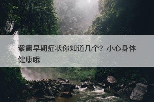 紫癜早期症状你知道几个？小心身体健康哦-图1