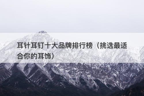 耳针耳钉十大品牌排行榜（挑选最适合你的耳饰）