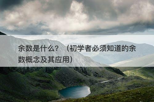 余数是什么?(初学者必须知道的余数概念及其应用)