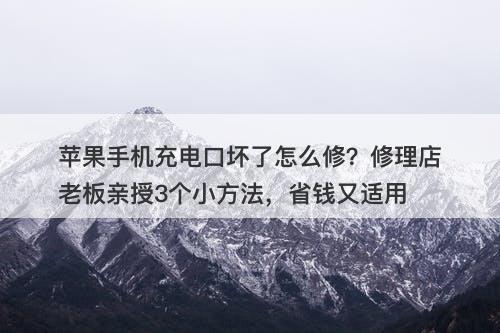 苹果手机充电口坏了怎么修？修理店老板亲授3个小方法，省钱又适用