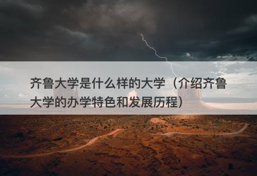 齐鲁大学是什么样的大学（介绍齐鲁大学的办学特色和发展历程）