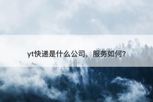 yt快递是什么公司，服务如何？