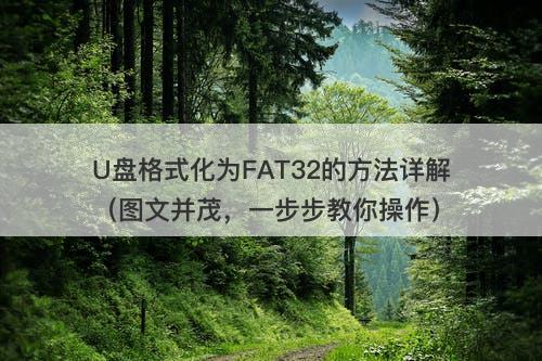 U盘格式化为FAT32的方法详解（图文并茂，一步步教你操作）
