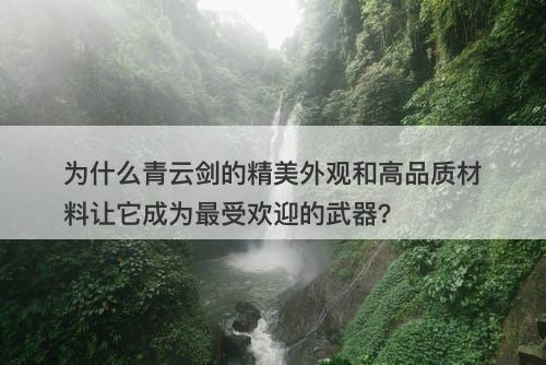 为什么青云剑的精美外观和高品质材料让它成为最受欢迎的武器？