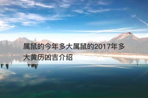 属鼠的今年多大属鼠的2017年多大黄历凶吉介绍