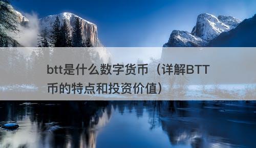 btt是什么数字货币(详解BTT币的特点和投资价值)