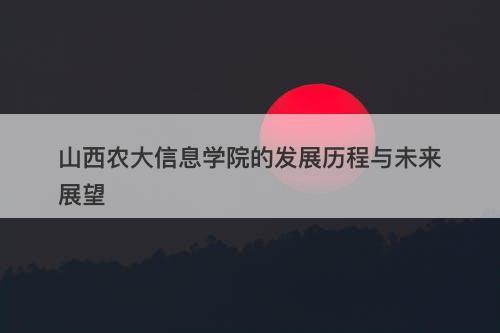 山西农大信息学院的发展历程与未来展望