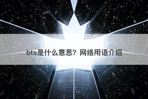 bts是什么意思?网络用语介绍