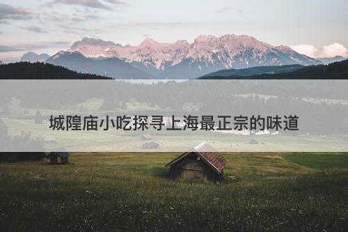 城隍庙小吃探寻上海最正宗的味道