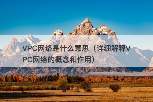 VPC网络是什么意思（详细解释VPC网络的概念和作用）