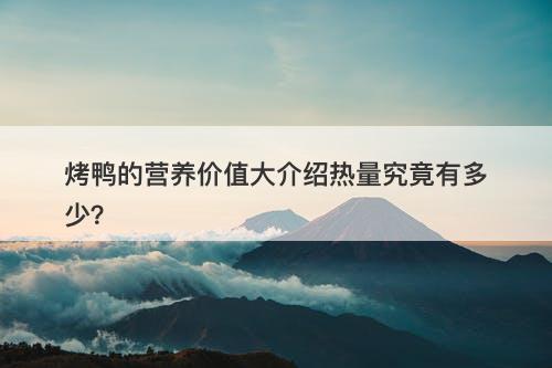 烤鸭的营养价值大介绍热量究竟有多少？