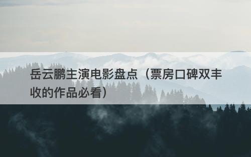 岳云鹏主演电影盘点(票房口碑双丰收的作品必看)