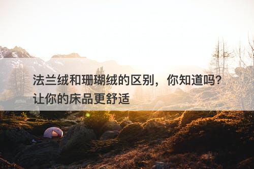 法兰绒和珊瑚绒的区别，你知道吗？让你的床品更舒适