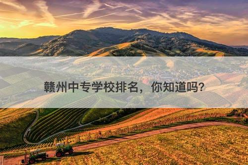 赣州中专学校排名，你知道吗？