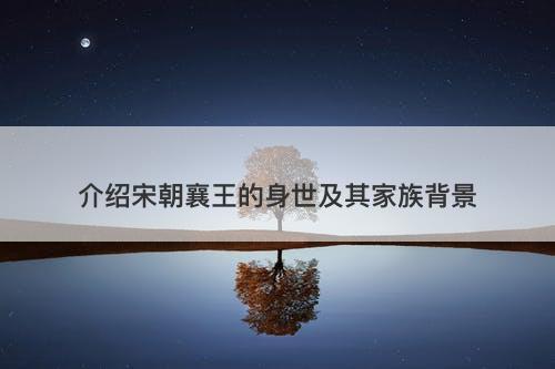 介绍宋朝襄王的身世及其家族背景