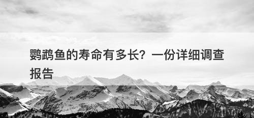 鹦鹉鱼的寿命有多长？一份详细调查报告