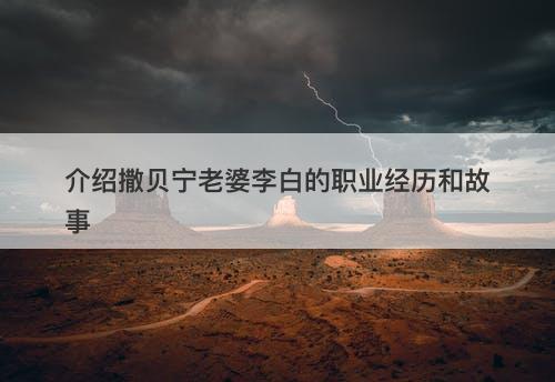 介绍撒贝宁老婆李白的职业经历和故事