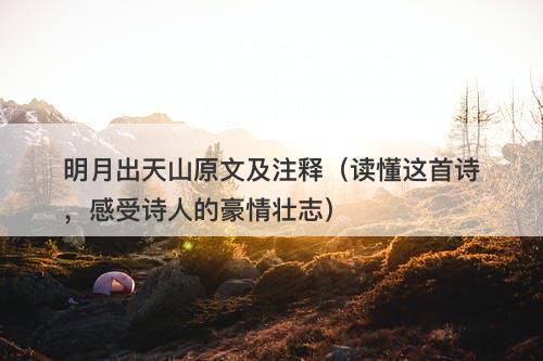 明月出天山原文及注释(读懂这首诗,感受诗人的豪情壮志)