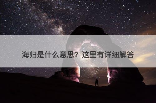 海归是什么意思？这里有详细解答