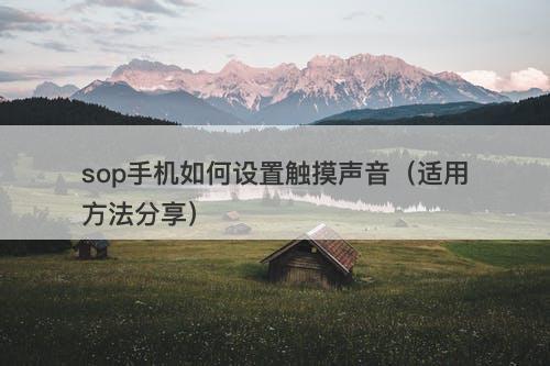 sop手机如何设置触摸声音（适用方法分享）