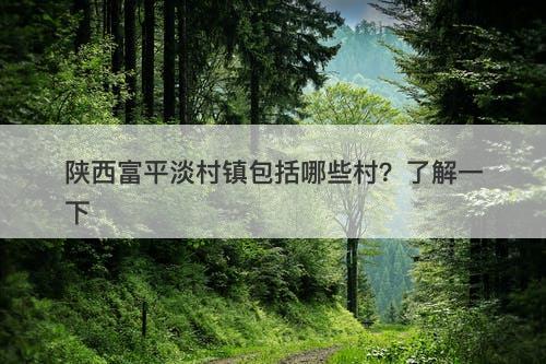 陕西富平淡村镇包括哪些村？了解一下-图1