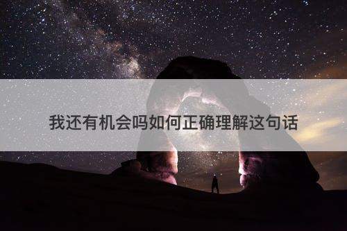 我还有机会吗如何正确理解这句话