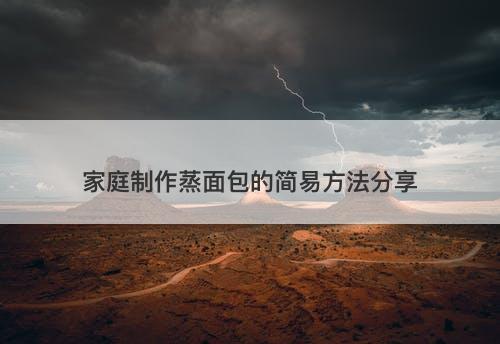 家庭制作蒸面包的简易方法分享