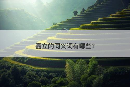 矗立的同义词有哪些?