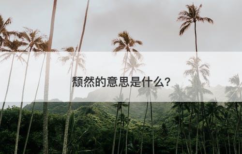 颓然的意思是什么？