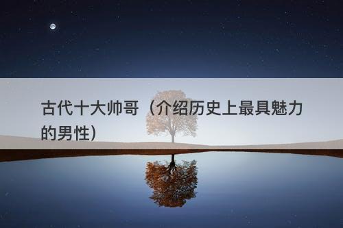 古代十大帅哥（介绍历史上最具魅力的男性）-图1