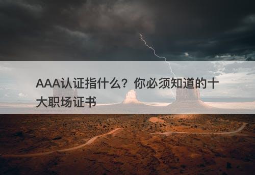 AAA认证指什么?你必须知道的十大职场证书