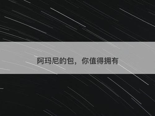 阿玛尼的包，你值得拥有-图1