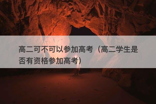 高二可不可以参加高考（高二学生是否有资格参加高考）