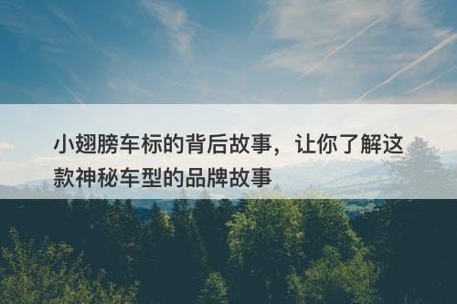 小翅膀车标的背后故事,让你了解这款神秘车型的品牌故事