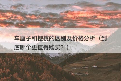 车厘子和樱桃的区别及价格分析(到底哪个更值得购买?)