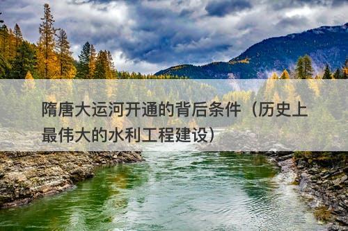 隋唐大运河开通的背后条件（历史上最伟大的水利工程建设）