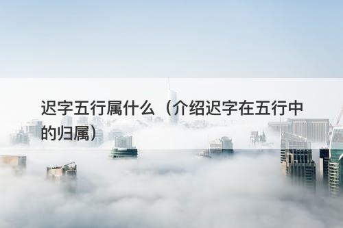 迟字五行属什么(介绍迟字在五行中的归属)